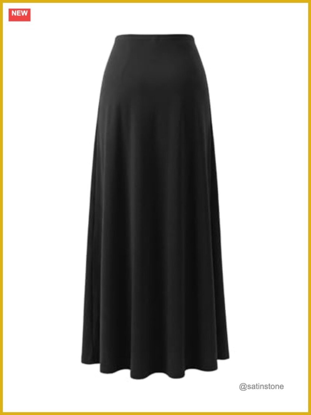 High Waist Flowy A-Line Maxi Skirt 95% Polyester 5% Spandex